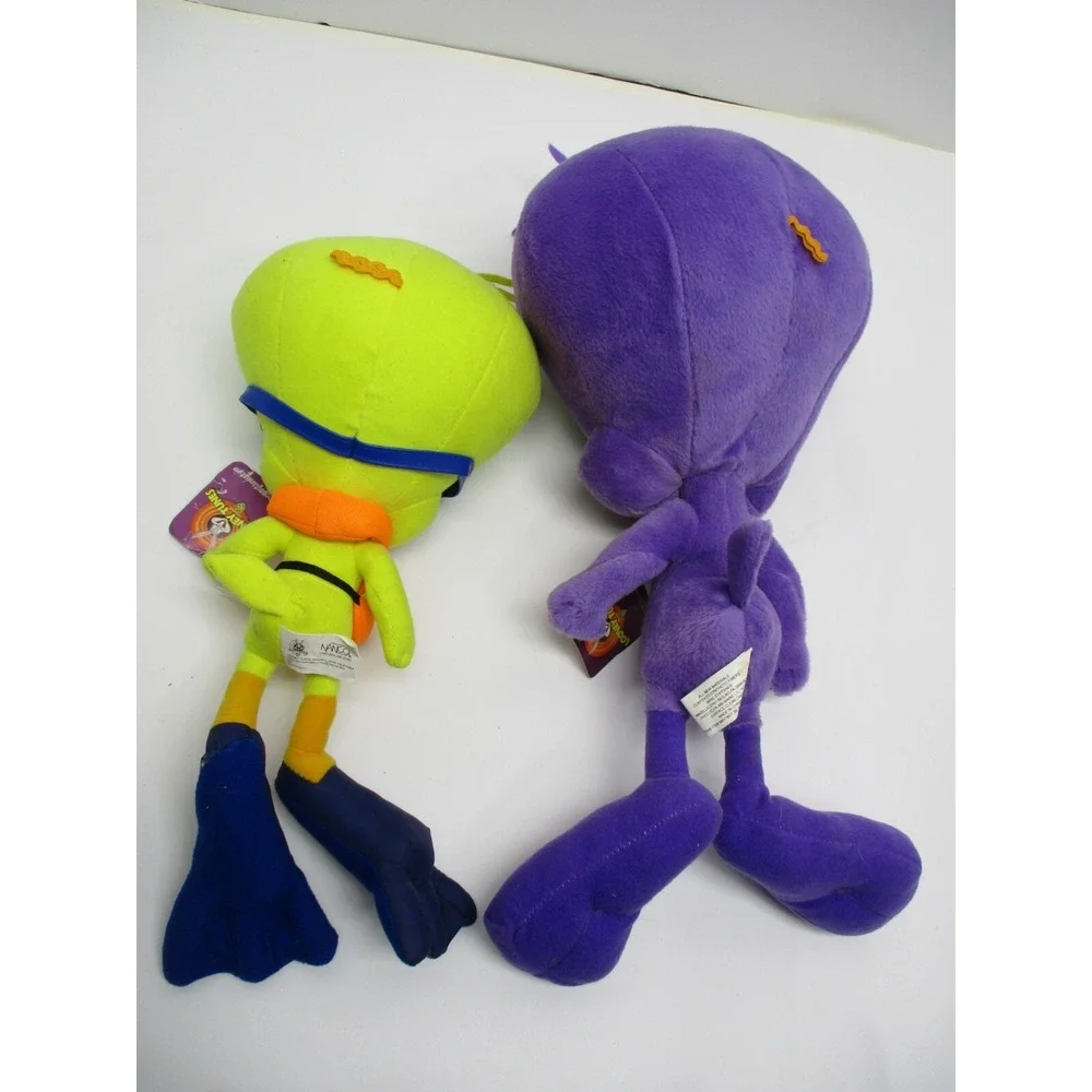 Lot 2 Looney Tunes 2003 Tweety Bird Scuba Swimming Plush 14